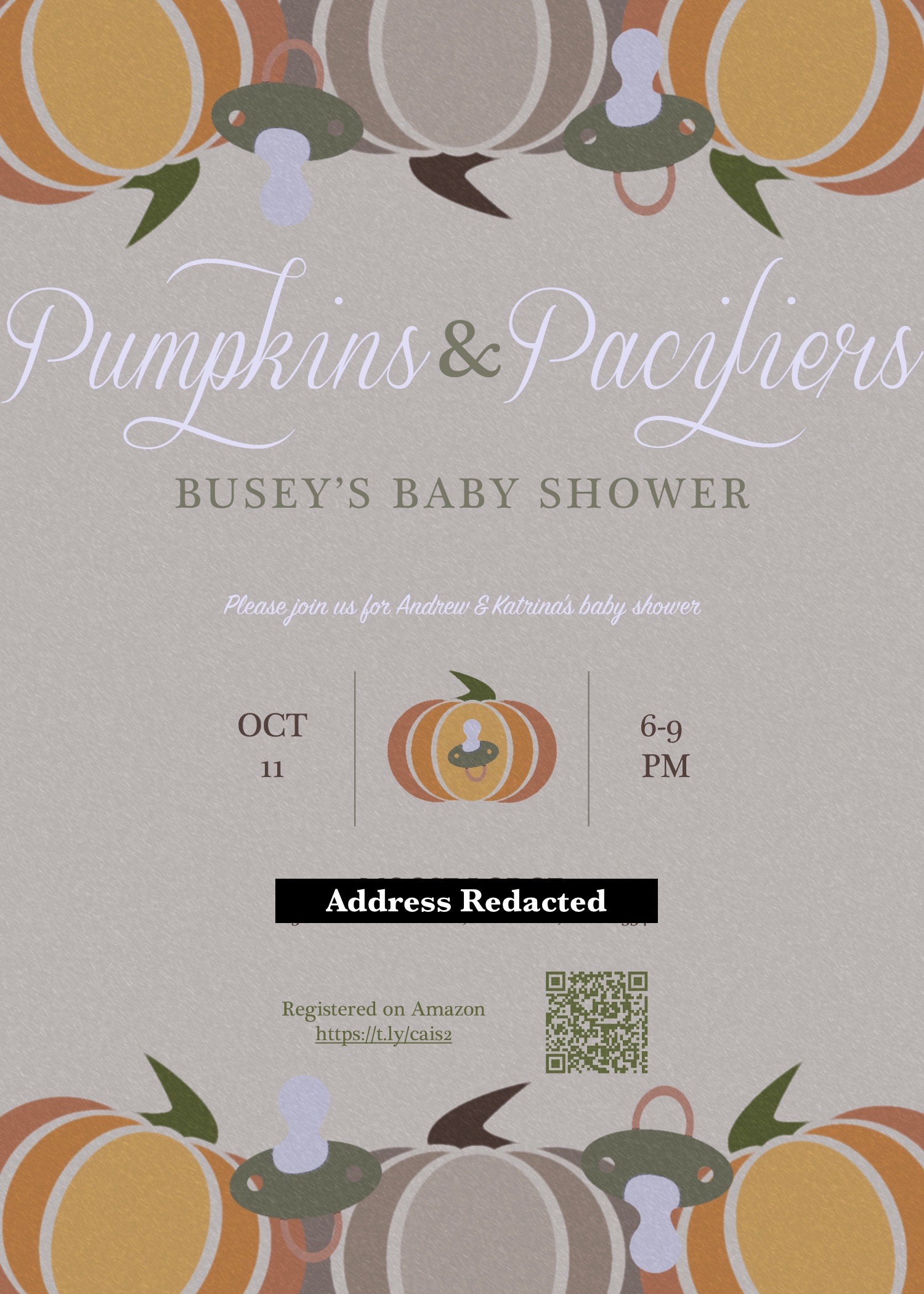 Autumn Baby Shower Invitation